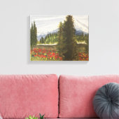 LENTE TIJD IN DE ROCKIES WATERVERF CANVAS AFDRUK (Insitu (Woonkamer))
