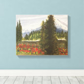 LENTE TIJD IN DE ROCKIES WATERVERF CANVAS AFDRUK (Insitu (Houten vloer))