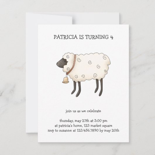 Lente tijd ・ Schapen Kaart (Voorkant)