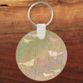 Lente Tortelduifjes Design Sleutelhanger (Voorkant)