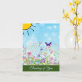 Lente tuin aanpasbare notitiekaart (Gele Bloem)
