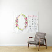 Lente Tuin Baby Naam Maandelijkse Mijlpaal Foto Wandkleed (In Situ (horizontaal))