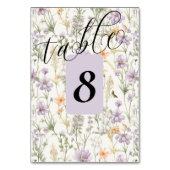 Lente Tuin Blauw Roze Geel Lavendel Kaart (Achterkant)