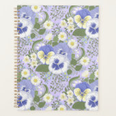 Lente tuin bloemen op lavendel planner (Voorkant)