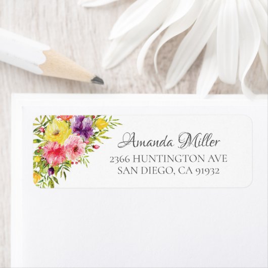 Lente Tuin Bloemen Retour Adres Label (Insitu)