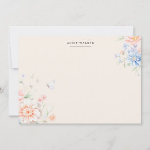 Lente Tuin Bloemige Blush Briefkaart