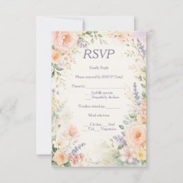 Lente Tuin Bruiloft Bewaar de Datum RSVP Kaartje