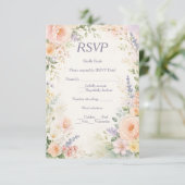 Lente Tuin Bruiloft Bewaar de Datum RSVP Kaartje (Staand voorkant)