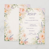 Lente Tuin Bruiloft Bewaar de Datum RSVP Kaartje (Voorkant / Achterkant)