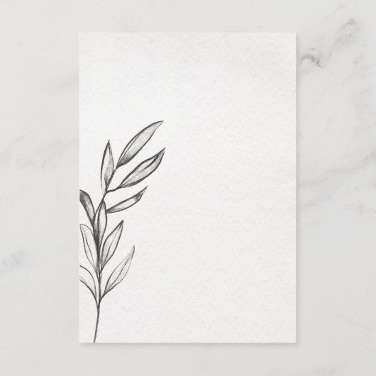 Lente Tuin Bruiloft Informatiekaartje (Achterkant)