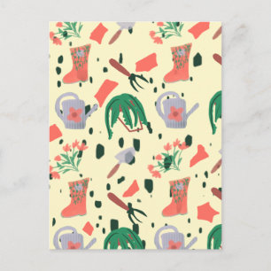Lente Tuin Doodles Illustratie Briefkaart