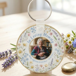 Lente Tuin Herdenkingsviering van het Leven Foto Sleutelhanger