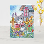 Lente tuin kaart (Gele Bloem)