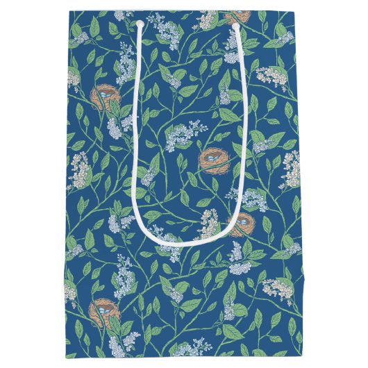 Lente Tuin Moeder Dag Roodborstje Nest Kantwerk Qu Medium Cadeauzakje (Achterkant)