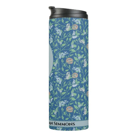 Lente Tuin Moeder Dag Roodborstje Nest Kantwerk Qu Thermosbeker (Geroteerd rechts)