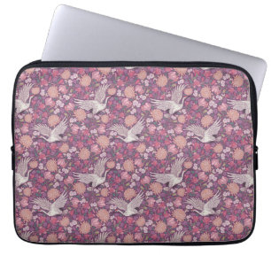 Lente Tuin Moederdag Aziatische Kraanvogel Chinees Laptop Sleeve