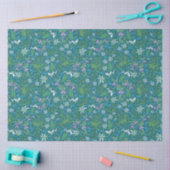 Lente Tuin Moederdag Blauw Paars Wit Tissuepapier (Craft)