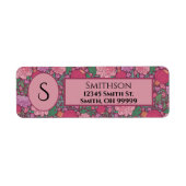 Lente Tuin Moederdag Japanse Retouradres Etiket (Voorkant)