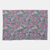 Lente Tuin Moederdag Klaprozen Japanse Waaier Theedoek (Horizontaal)