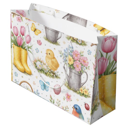 Lente Tuin Pasen Groot Cadeauzakje (Achterkant Gekanteld)