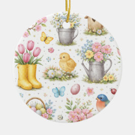 Lente Tuin Pasen Keramisch Ornament