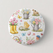 Lente Tuin Pasen Ronde Button 5,7 Cm (Voorkant)
