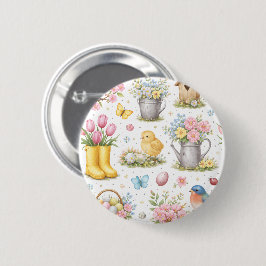 Lente Tuin Pasen Ronde Button 5,7 Cm