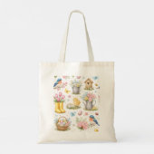 Lente Tuin Pasen Tote Bag (Achterkant)