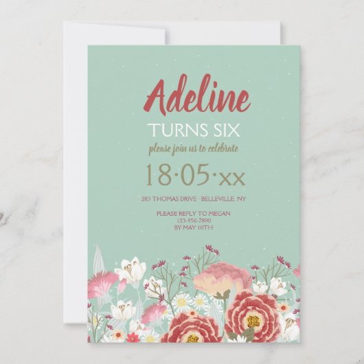 Lente Tuin Uitnodiging (Voorkant)