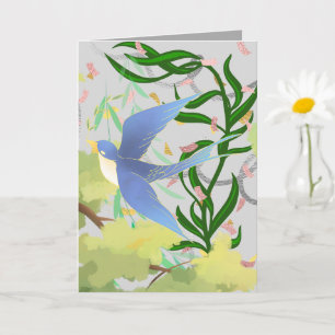 Lente Tuin Vogel Grafiek Kaart