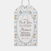 Lente Tuinfeest Pastel Bloem Bruidsdouche Cadeaulabel (Voorkant)