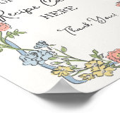 Lente Tuinfeest Pastel Bloemen Recept Delen Poster (Hoek)
