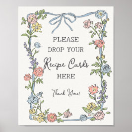 Lente Tuinfeest Pastel Bloemen Recept Delen Poster