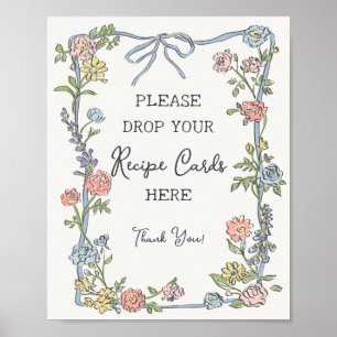 Lente Tuinfeest Pastel Bloemen Recept Delen Poster