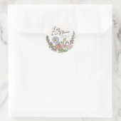 Lente Tuinfeest Pastelkleurig Bloemig Bruidsdiner Ronde Sticker (Tas)