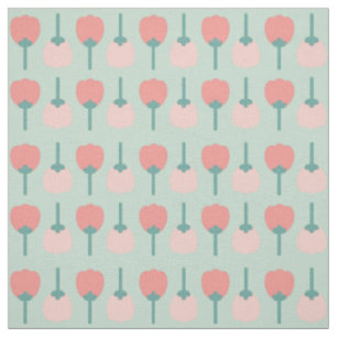 Lente Tulp Bloemen Bloemen Bloemen Patroon op Groe Stof
