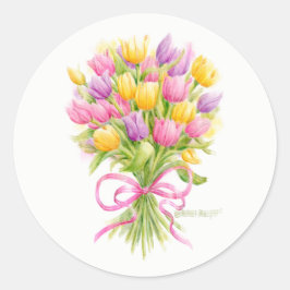 Lente Tulp Boeket Stickers