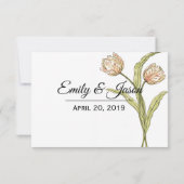 Lente Tulp RSVP (volledig aanpasbaar) Kaartje (Achterkant)