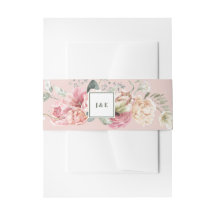 Lente Tulp Waterverf Boeket Monogram Bruiloft