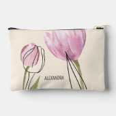 Lente Tulpen Custom Naam Cosmetisch of Etui (Achterkant)