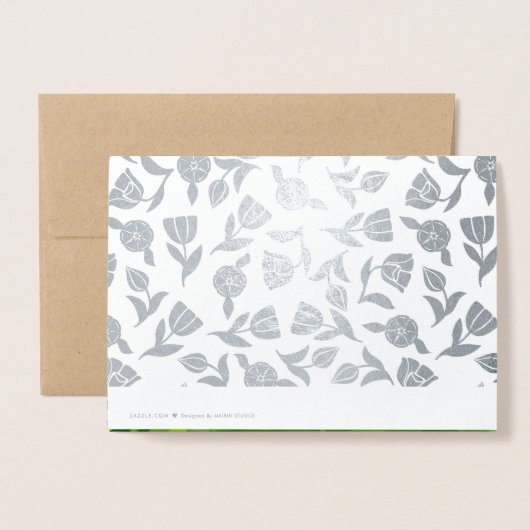 Lente Tulpen Echt Folie Luxe Pasen Folie Kaarten (Met envelop)