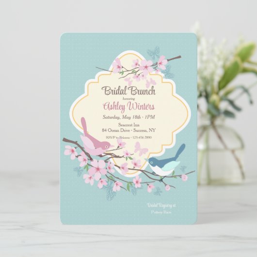 Lente uitnodiging (Staand voorkant)