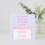 Lente-uitnodigingskaart voor leraren in pastelkleu save the date (Staand voorkant)