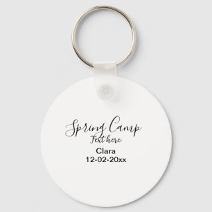 Lente vakantie camping aangepaste naam datum sleutelhanger