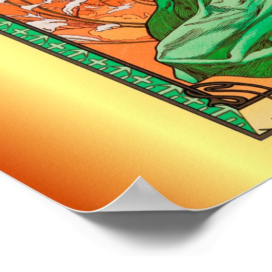 Lente van Alfons Mucha ~ 1900 ~ Poster (Hoek)