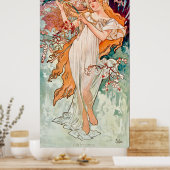 Lente van Alfons Mucha Poster (Keuken)