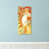  Lente van Alphonse Mucha Canvas Afdruk (Insitu (Houten vloer))