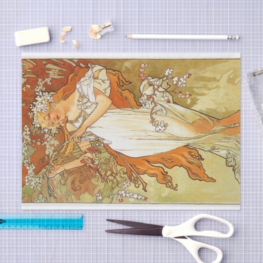 Lente van Alphonse Mucha Tissuepapier (Craft)