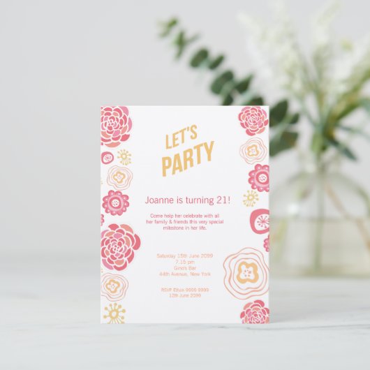 Lente van de kamperfoelie de Verjaardag van de Kaart (Staand voorkant)