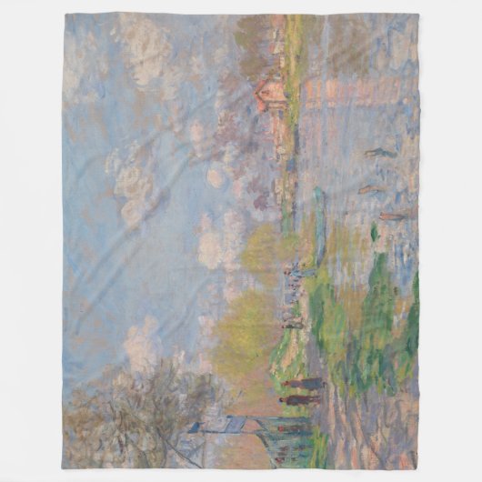 Lente van de Seine Claude Monet Fleece Deken (Voorkant)